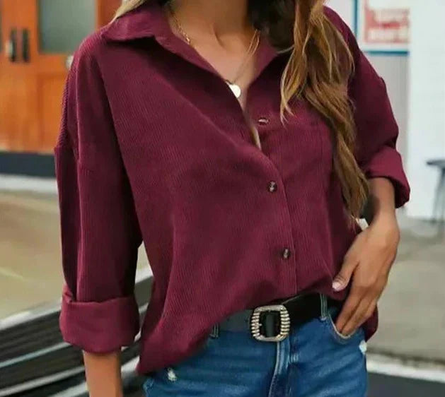 Bluzka Casual Guziki Damskie