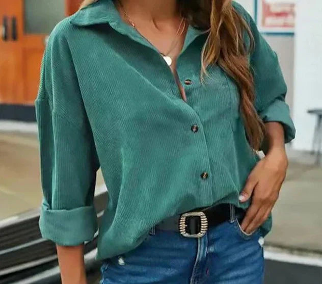 Bluzka Casual Guziki Damskie