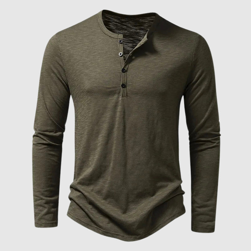 Pánské Henley tričko s dlouhým rukávem