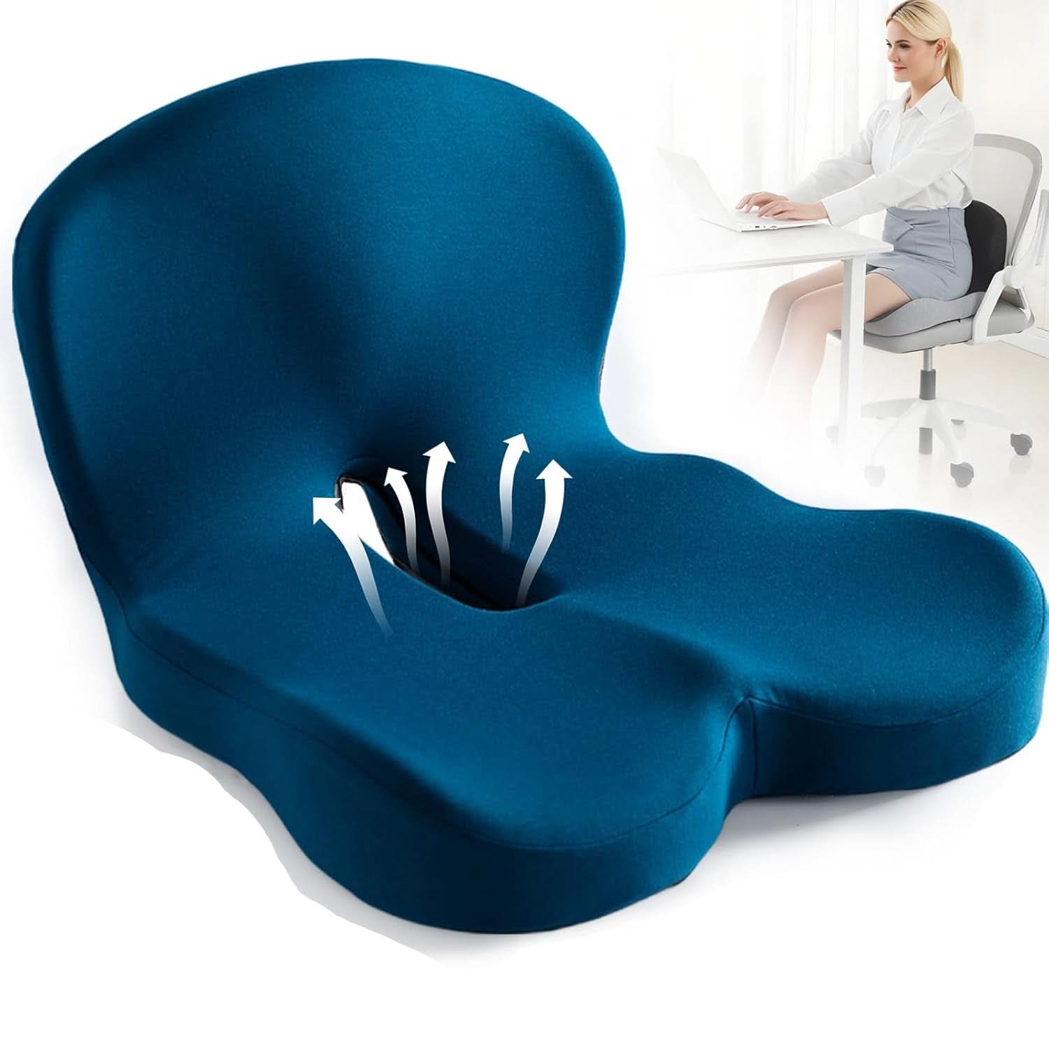 Ergonomický sedací polštář s oporou zad