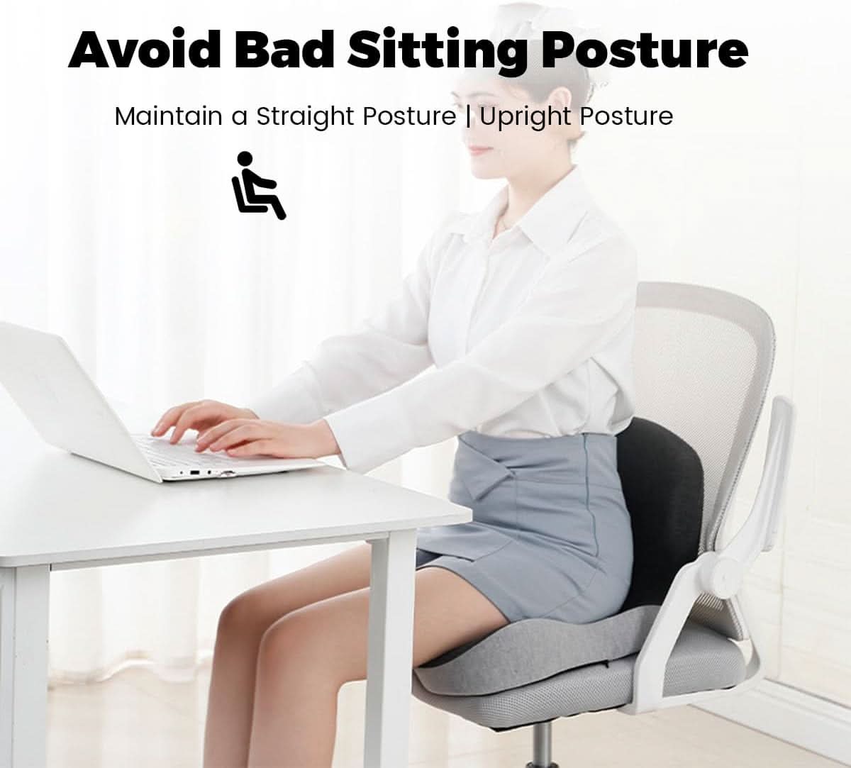 Ergonomický sedací polštář s oporou zad