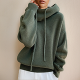 Dzianinowy Sweter z Kapturem Damski