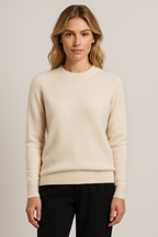 Dámský svetr s kulatým výstřihem