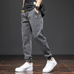Jeansy Jogger ze Ściągaczami Męskie
