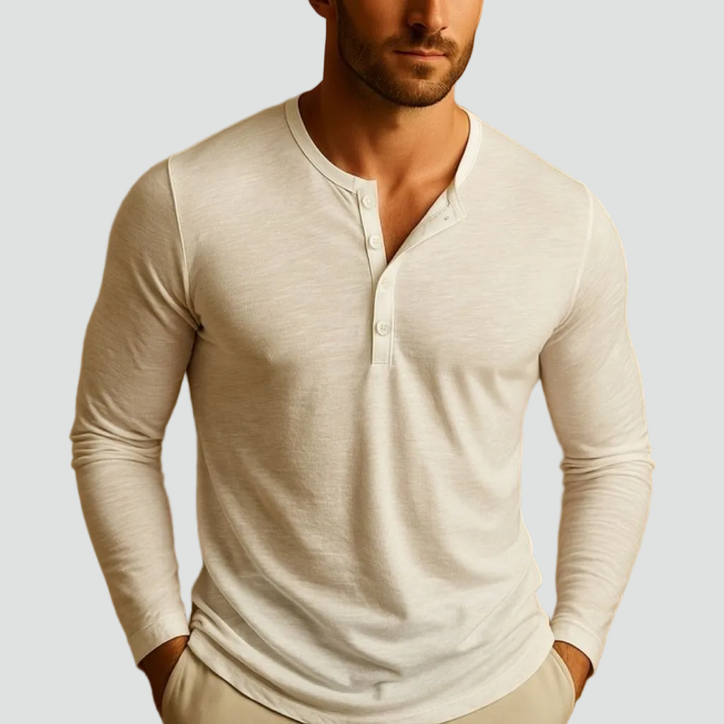 Casual Henley tričko pánské