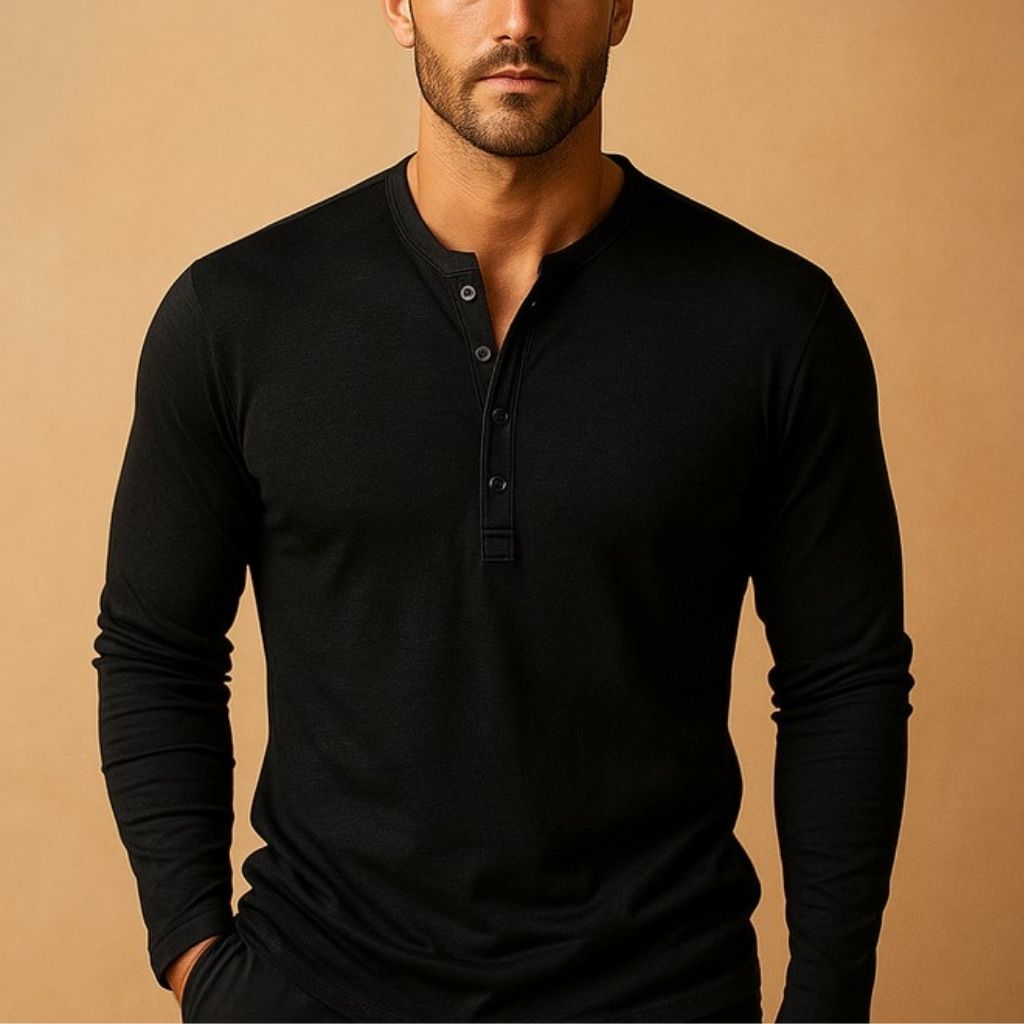 Casual Henley tričko pánské