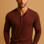 Casual Henley tričko pánské