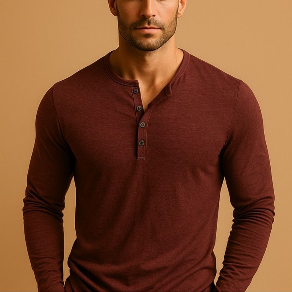 Casual Henley tričko pánské
