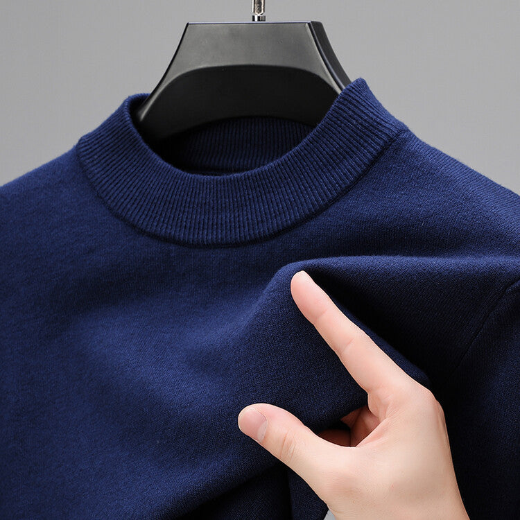 Sweter z Okrągłym Dekoltem Męski