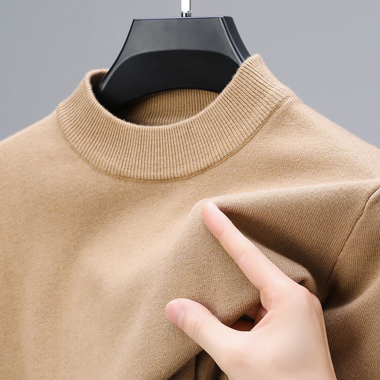 Sweter z Okrągłym Dekoltem Męski