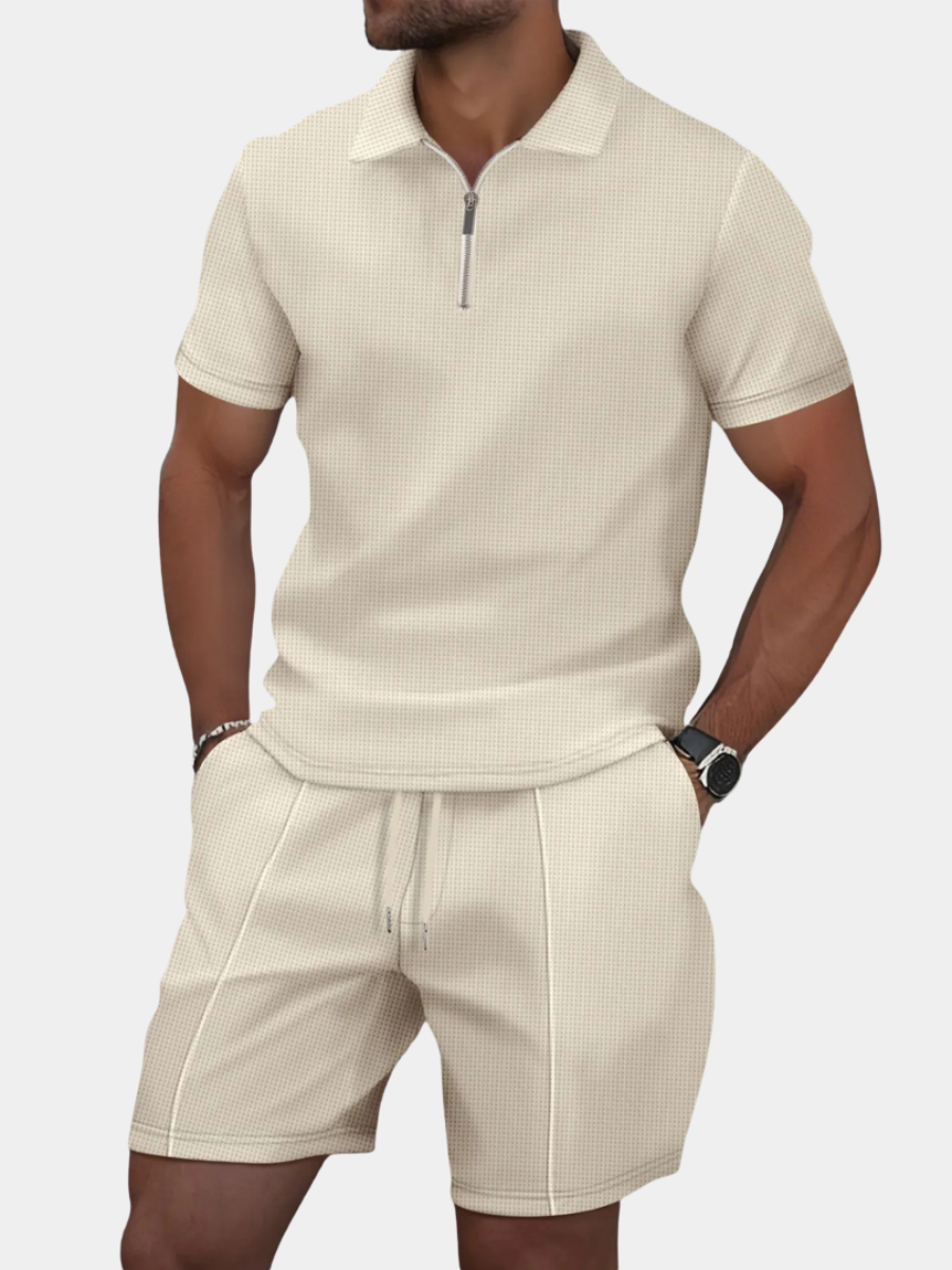 Pánské polo s krátkým zipem