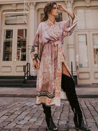 Virágos maxi női kimono ruha