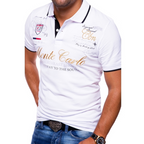 Stylové pánské polo tričko Slim Fit z bavlny, krátký rukáv