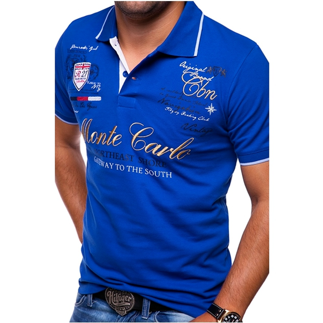 Stylové pánské polo tričko Slim Fit z bavlny, krátký rukáv