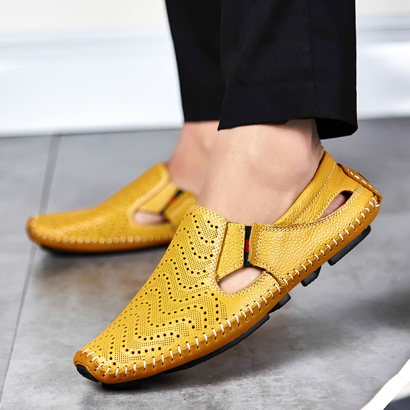Herresko Slip-on med hulmønster