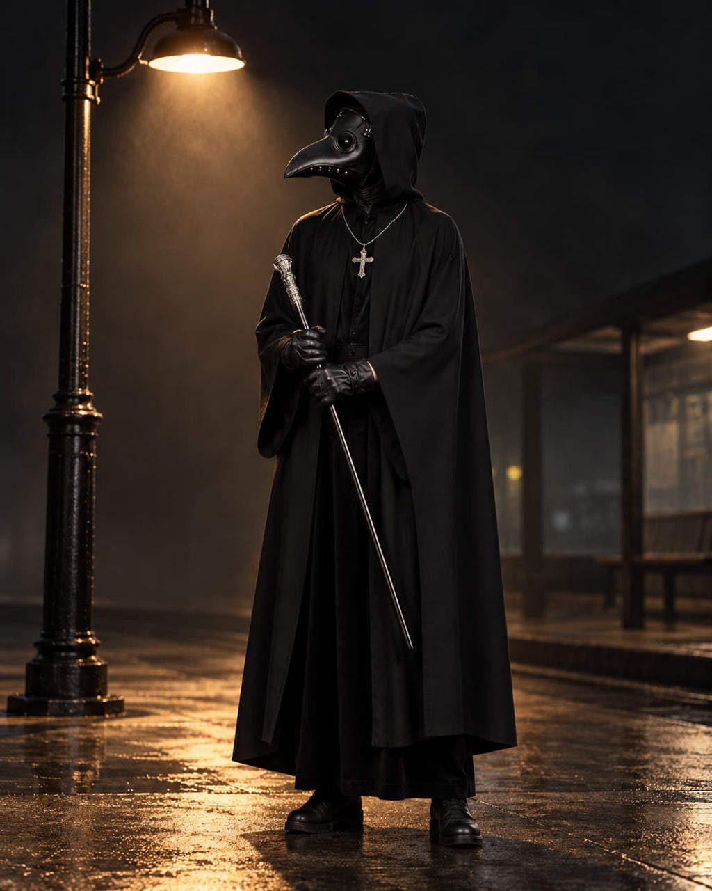 Kostium Halloween Doktora Plagi Męski