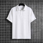 Herre tekstureret polo-shirt