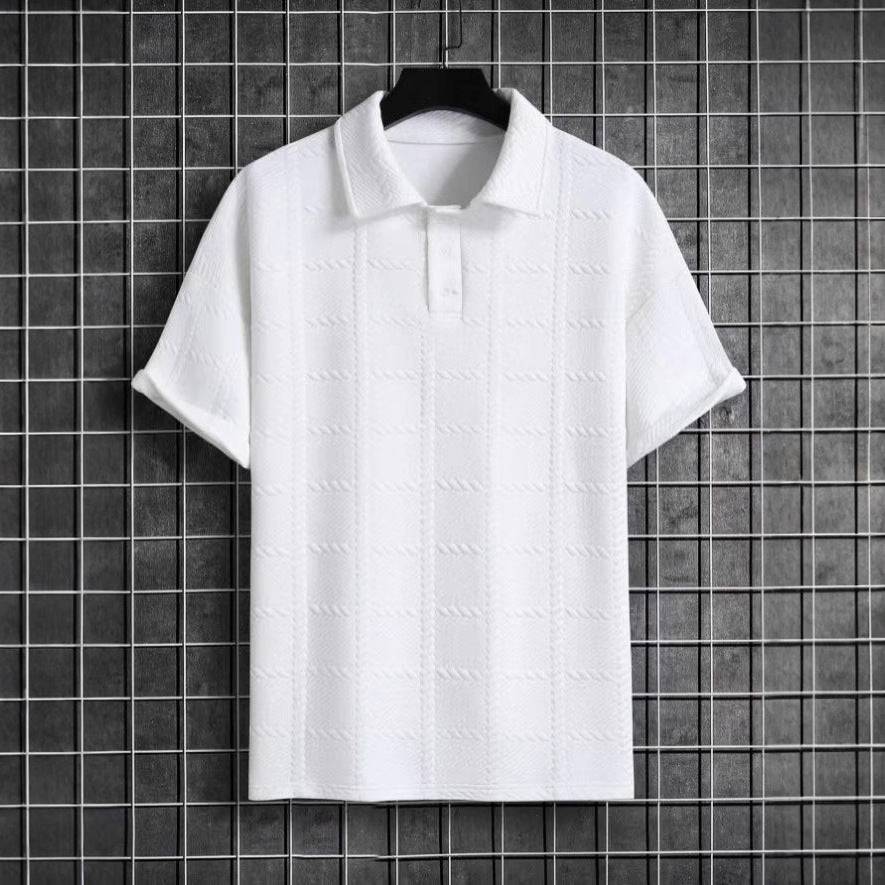 Herre tekstureret polo-shirt