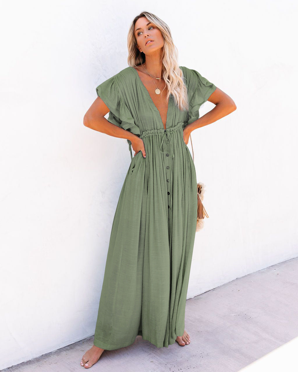 Sukienka Maxi Boho Zwiewna Damskie