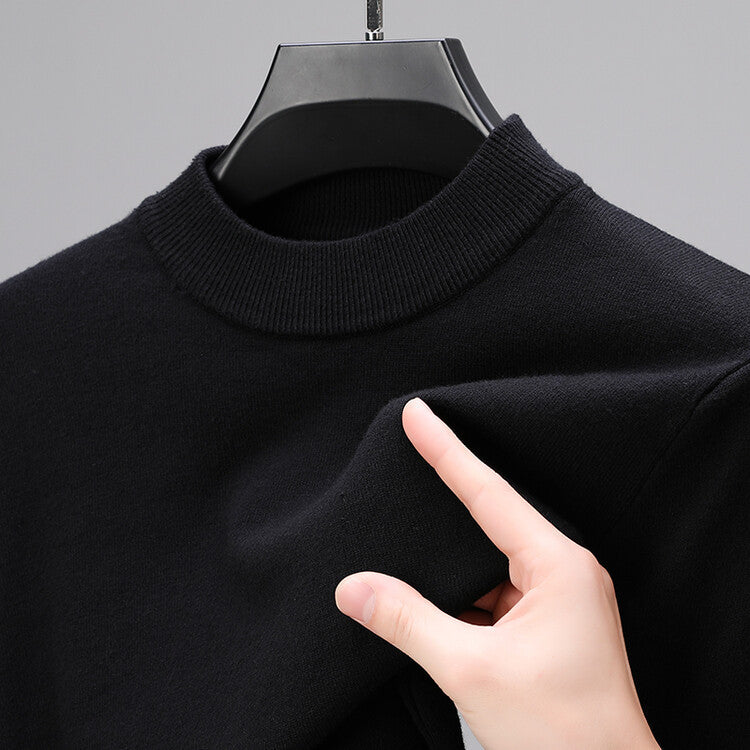 Sweter z Okrągłym Dekoltem Męski
