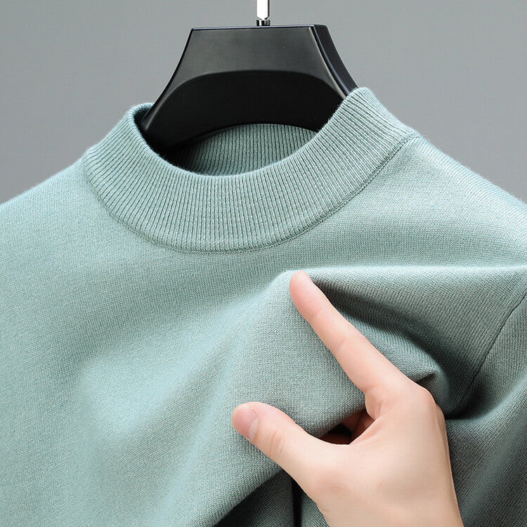 Sweter z Okrągłym Dekoltem Męski