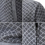 Elegancki Sweter Rozpinany na Zamek Męski