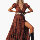 Rochie maxi boho de damă cu imprimeu