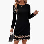 Mini kjole med leopardprint til kvinder