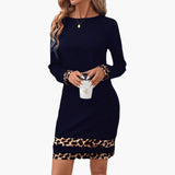 Rochie mini de damă cu imprimeu leopard