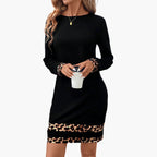 Mini kjole med leopardprint til kvinder