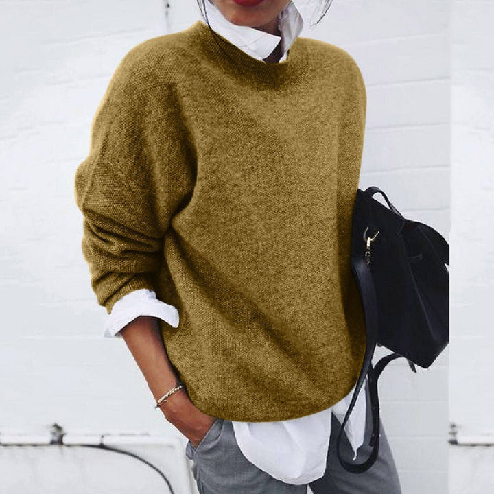 Sweter z Okrągłym Dekoltem Damski