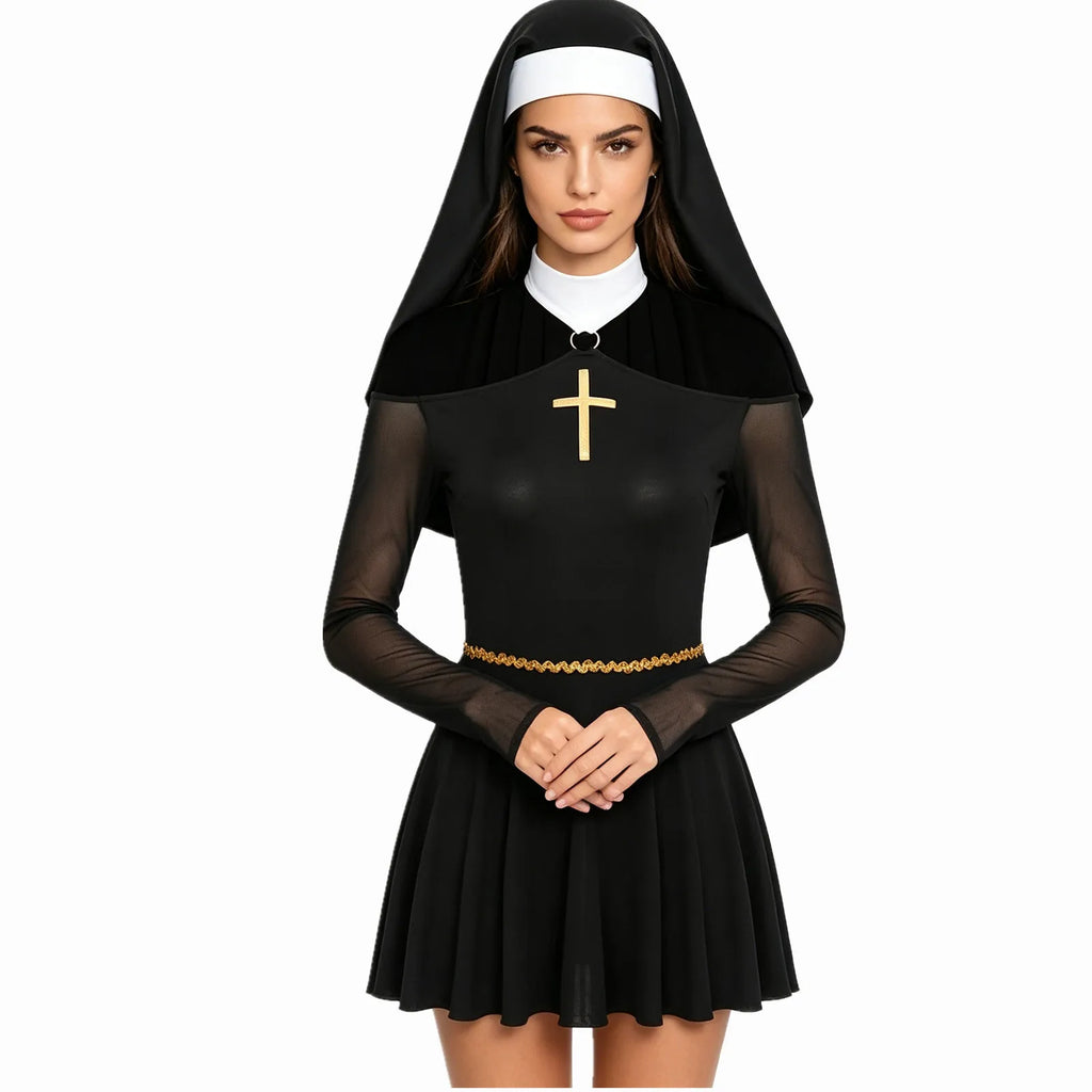 Seksowny Kostium Zakonnicy Na Halloween Damski