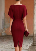 Rochie midi elegantă cu drapaj pentru femei