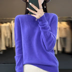 Sweter z Okrągłym Dekoltem Damski