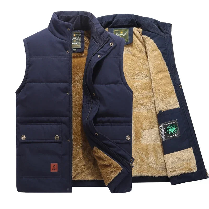 Pikowana Kamizelka Ze Stójką Męska