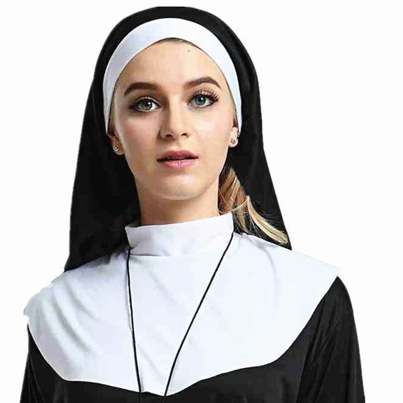 Kostium Zakonnicy Na Halloween z Nakryciem Damski