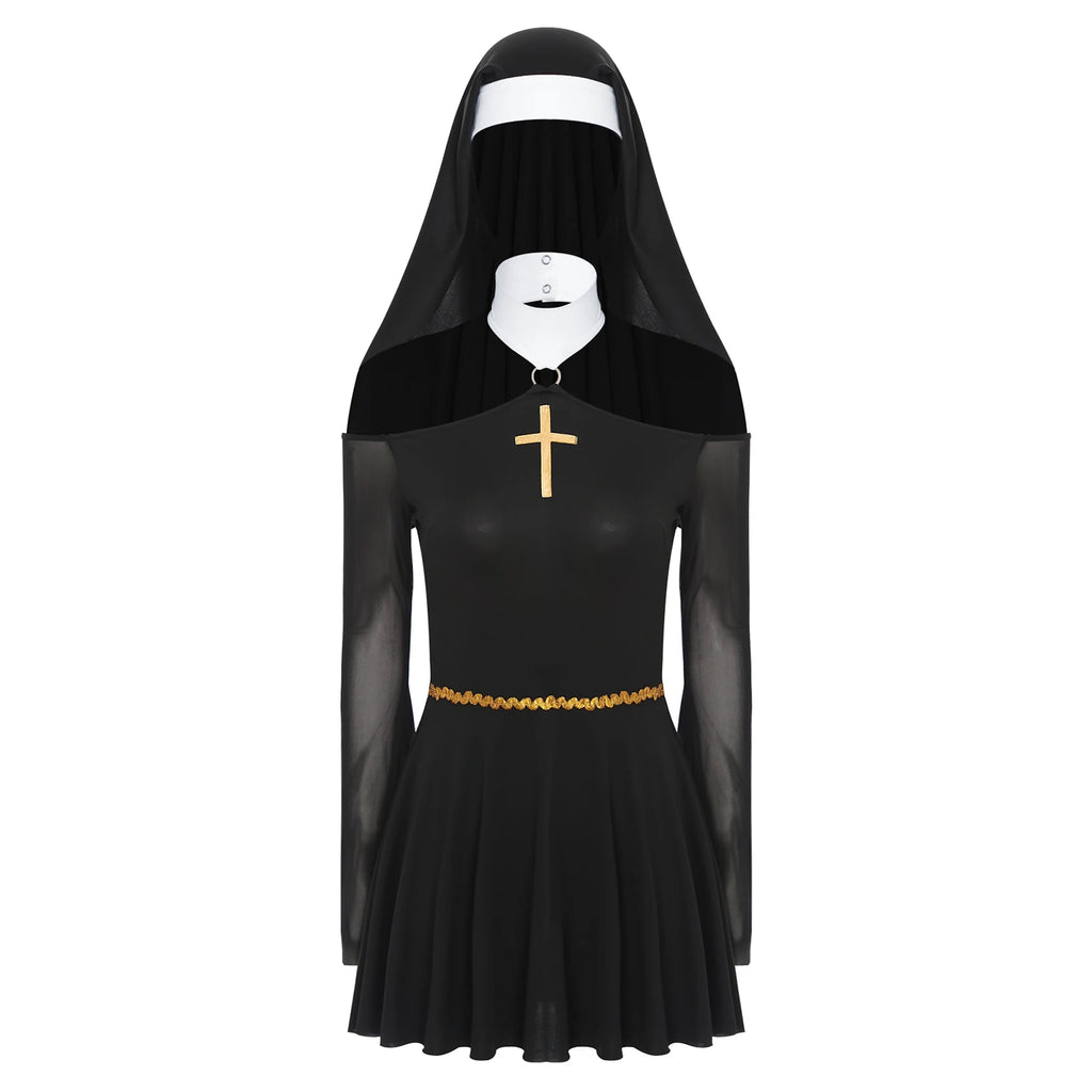 Seksowny Kostium Zakonnicy Na Halloween Damski