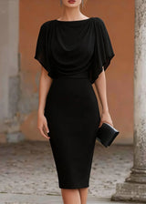 Rochie midi elegantă cu drapaj pentru femei
