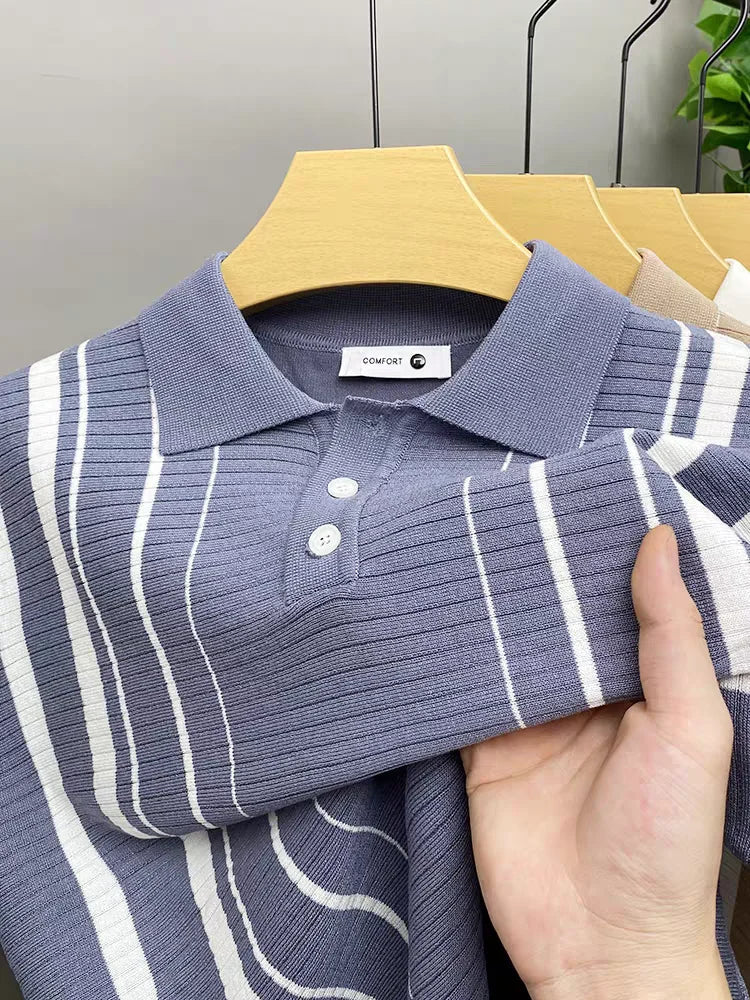 Koszulka Polo w Paski Męska