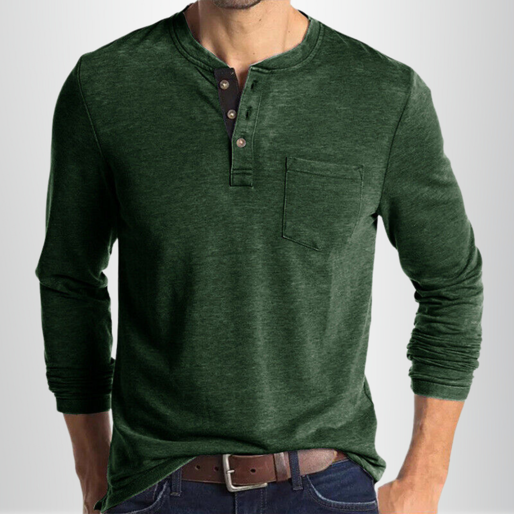 Casual Henley tričko pánské