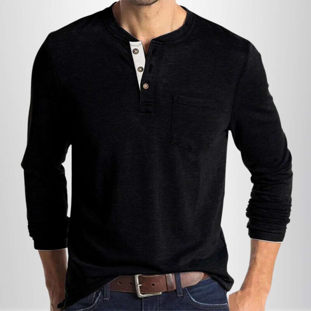 Casual Henley tričko pánské