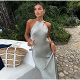 Sukienka Maxi Halter Damska