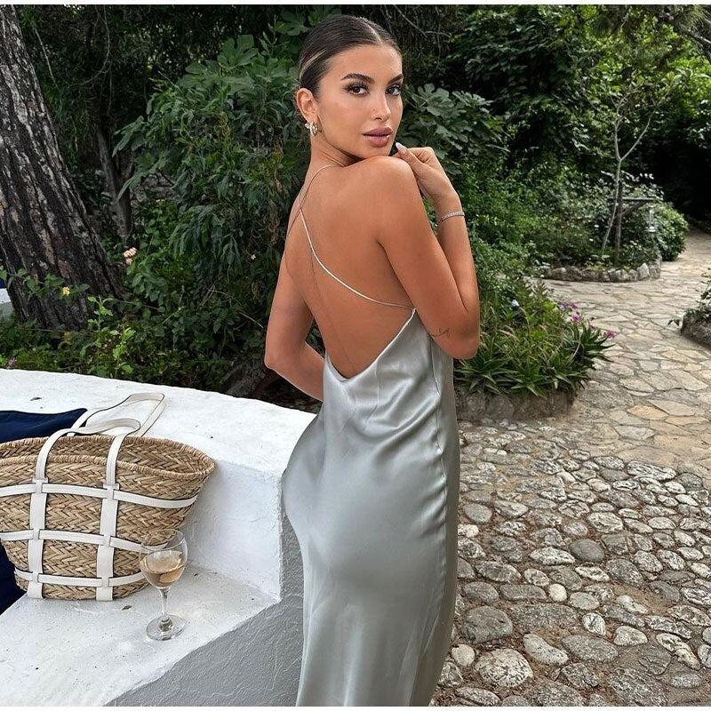 Sukienka Maxi Halter Damska
