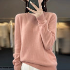 Sweter z Okrągłym Dekoltem Damski
