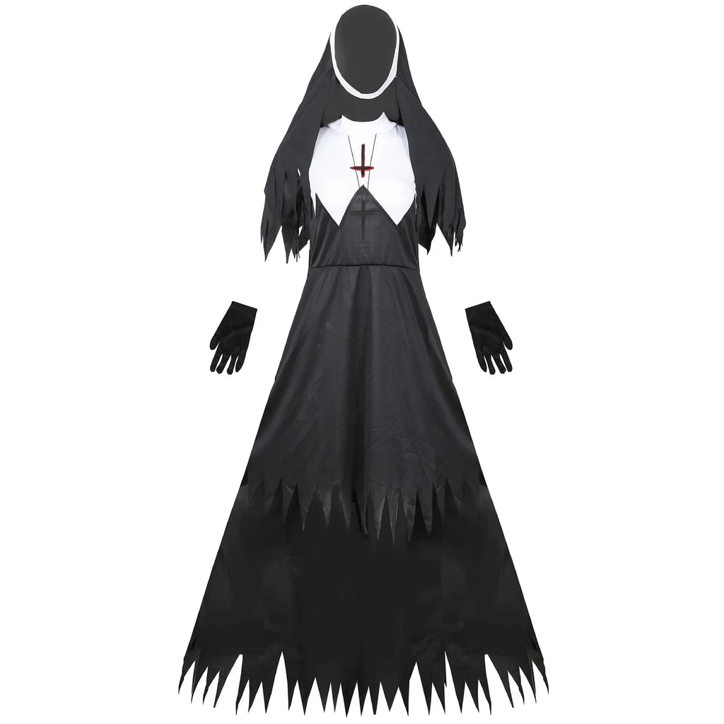 Gotycki Kostium Zakonnicy Na Halloween Damski