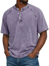 Koszulka Henley Vintage Męska