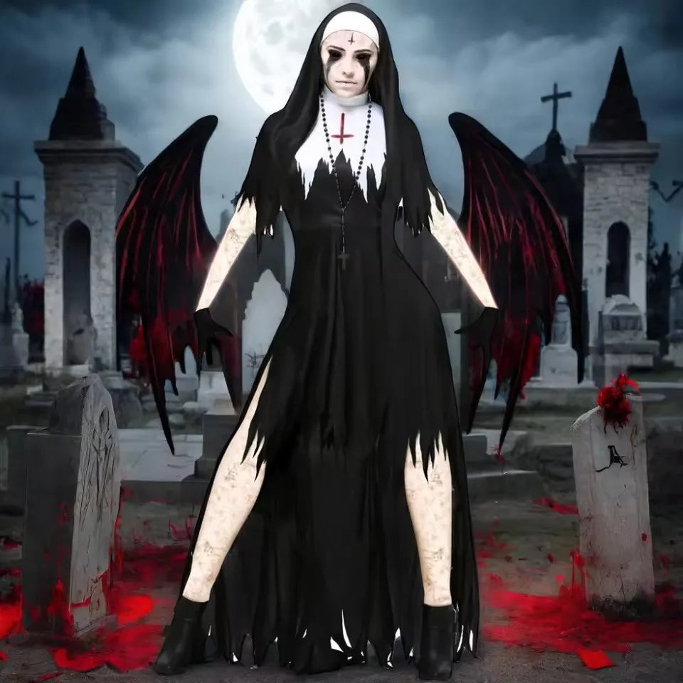 Gotycki Kostium Zakonnicy Na Halloween Damski