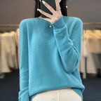 Sweter z Okrągłym Dekoltem Damski