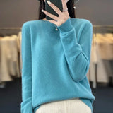Sweter z Okrągłym Dekoltem Damski
