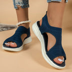 Sandały Sportowe z Dzianinową Cholewką Damskie